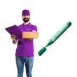 marker permanentny wodoodporny zielony okragly d rect