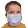 maseczka bawelniana classic child na gumce dziecieca szara kratka