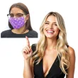 maseczka bawelniana dots adult na gumce fioletowa