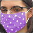 maseczka bawelniana dots adult na gumce fioletowa