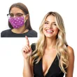 maseczka bawelniana dots adult na gumce fuksja