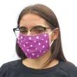 maseczka bawelniana dots adult na gumce fuksja