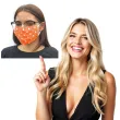 maseczka bawelniana dots adult na gumce pomaranczowa