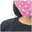 maseczka bawelniana dots adult na gumce rozowa jasna