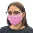 maseczka bawelniana dots adult na gumce rozowa jasna