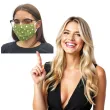 maseczka bawelniana dots adult na gumce zielona