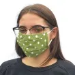 maseczka bawelniana dots adult na gumce zielona