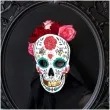 maska dia de los muertos biala papierowa partydeco