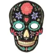 maska dia de los muertos czarna papierowa partydeco