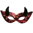 maska diablica z rogami cekinowa arpex