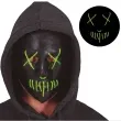 maska horror face swiecaca czarny guirca