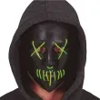 maska horror face swiecaca czarny guirca