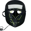 maska horror face swiecaca czarny guirca
