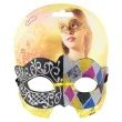 maska karnawalowa arlekin srebrna
