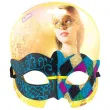 maska karnawalowa arlekin turkusowa