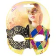 maska karnawalowa arlekin zlota