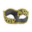 maska karnawalowa czarna matowa ze zdobieniami