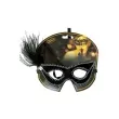 maska karnawalowa czarna z piorkiem