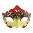 maska karnawalowa czerwono zlota orientalna