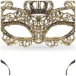 maska karnawalowa krolowa zlota azurowa godan