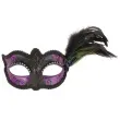 maska karnawalowa pawie piorko fioletowa