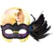 maska karnawalowa pawie piorko fioletowa