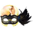 maska karnawalowa pawie piorko zlota