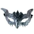 maska karnawalowa retro ornament srebrna