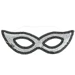 maska karnawalowa srebrna w cekiny