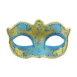 maska karnawalowa turkusowo zlota tajemnicza