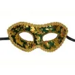 maska karnawalowa wenecka ornamenty zloto zielony arpex