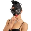 maska karnawalowa wenecka piora czarna carnival toys