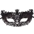 maska karnawalowa wenecka z brokatem czarny stoklasa