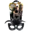 maska karnawalowa wenecka z piorami czarny widmann