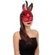 maska karnawalowa wenecka z piorami ombre czerwony carnival toys