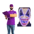 maska klaun psychopata led niebieski carnival toys