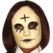 maska kultystka z krzyzem plastikowa guirca