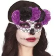 maska los muertos kwiaty fioletowy czarny guirca