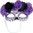 maska los muertos kwiaty fioletowy czarny guirca