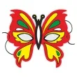 maska papierowa barwny motyl czerwony rozm uniwersalny