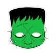 maska papierowa halloween frankenstein rozm uniwersalny