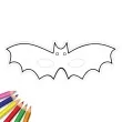 maska papierowa kolorowanka nietoperz rozm uniwersalny 6 szt