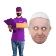 maska papierowa papiez franciszek powergift