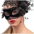 maska party brokatowy kwiat czarna carnival toys