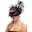maska party brokatowy kwiat czarna carnival toys