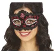 maska party wenecka w kwiaty czarna guirca