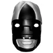 maska robot czarna plastikowa