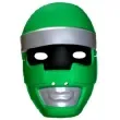 maska robot zielony plastikowa