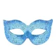 maska wenecka cekinowa turkusowo rozowa godan