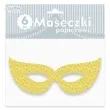 maska wenecka na oczy papierowa zlota 6 szt